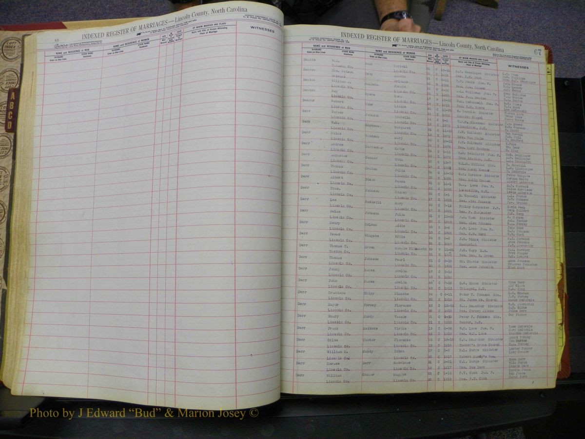 Lincoln Marriages, A-Z, From Beginning 069.JPG