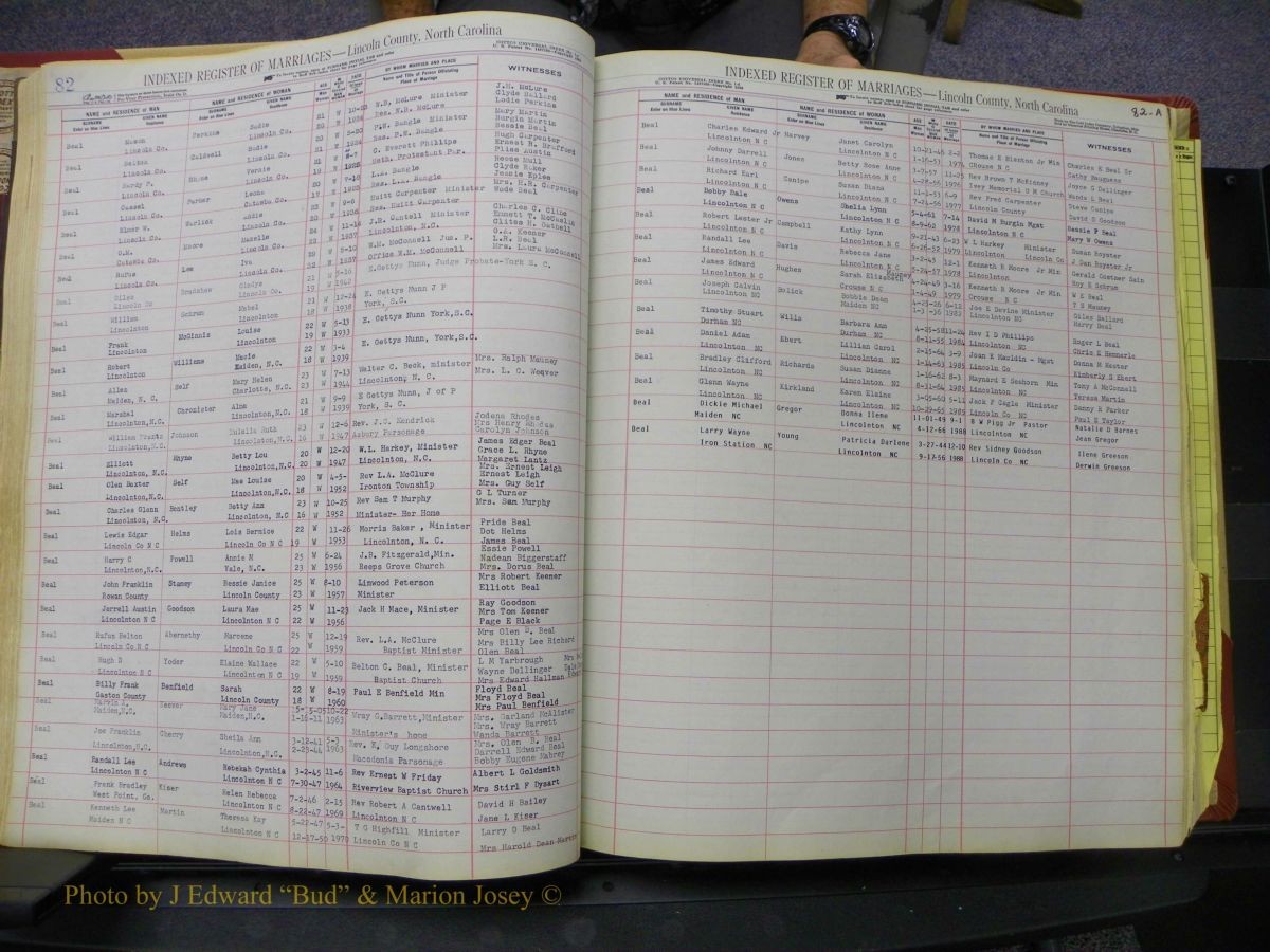 Lincoln Marriages, A-Z, From Beginning 080.JPG