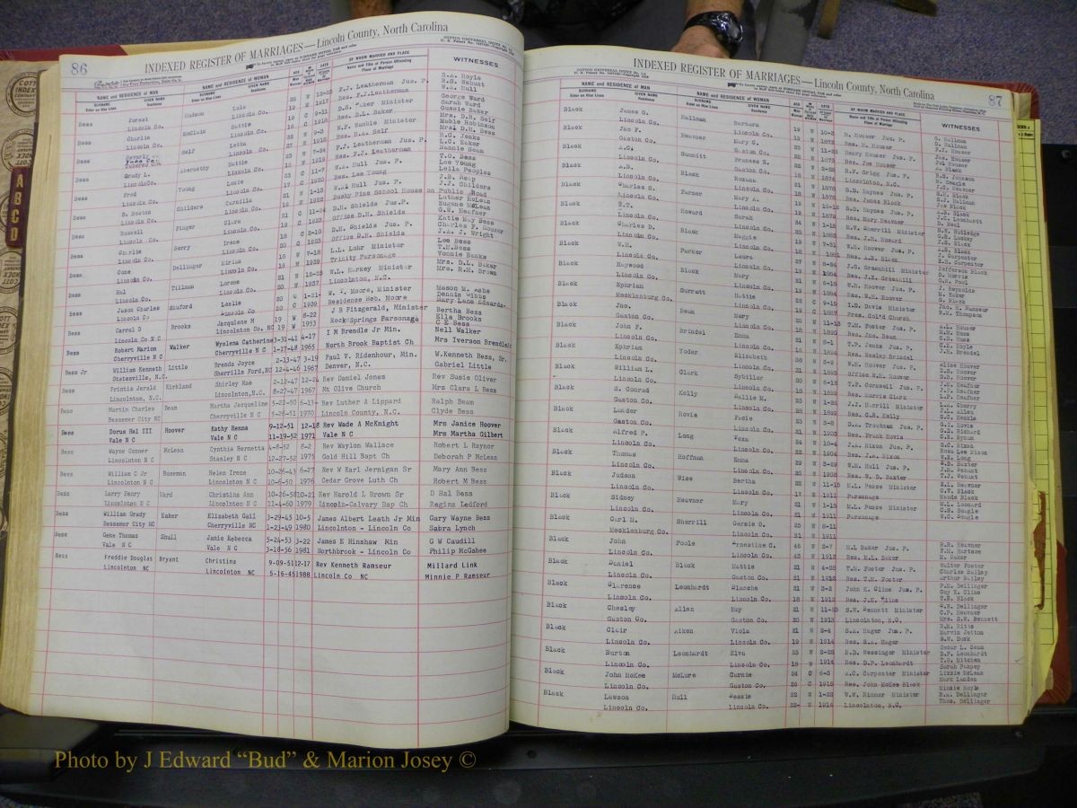 Lincoln Marriages, A-Z, From Beginning 084.JPG