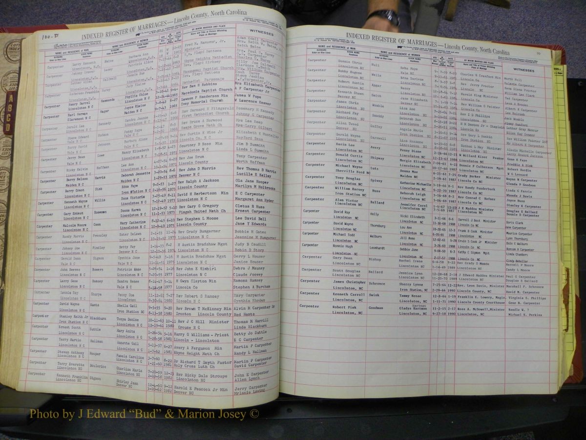 Lincoln Marriages, A-Z, From Beginning 098.JPG