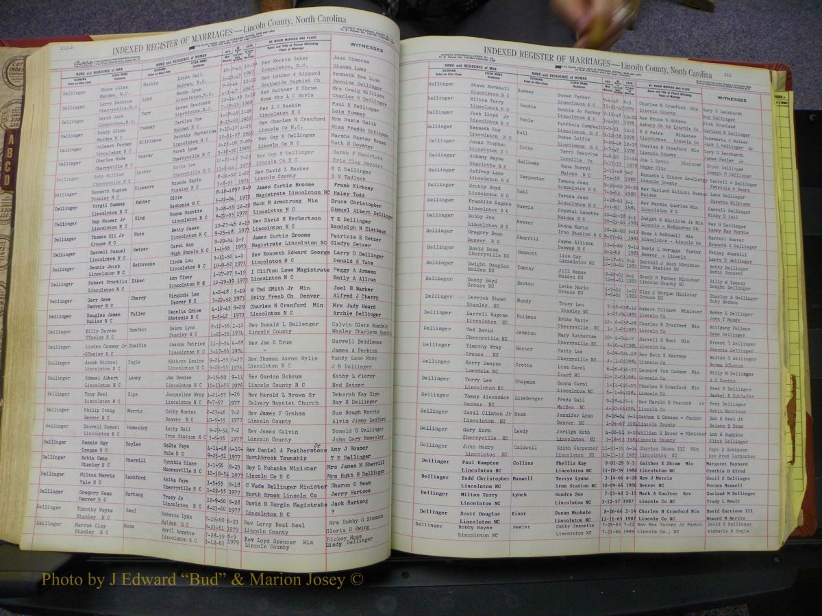 Lincoln Marriages, A-Z, From Beginning 107.JPG