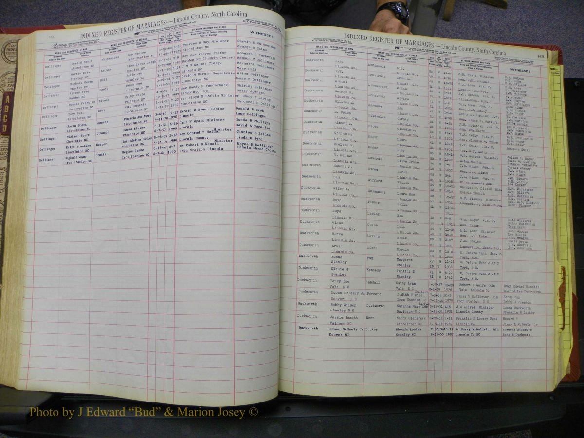 Lincoln Marriages, A-Z, From Beginning 109.JPG
