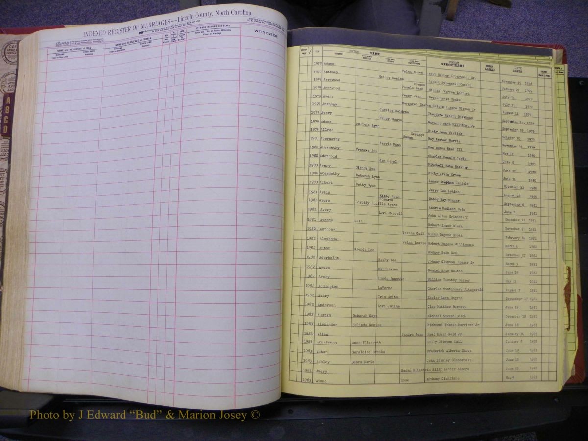 Lincoln Marriages, A-Z, From Beginning 111.JPG