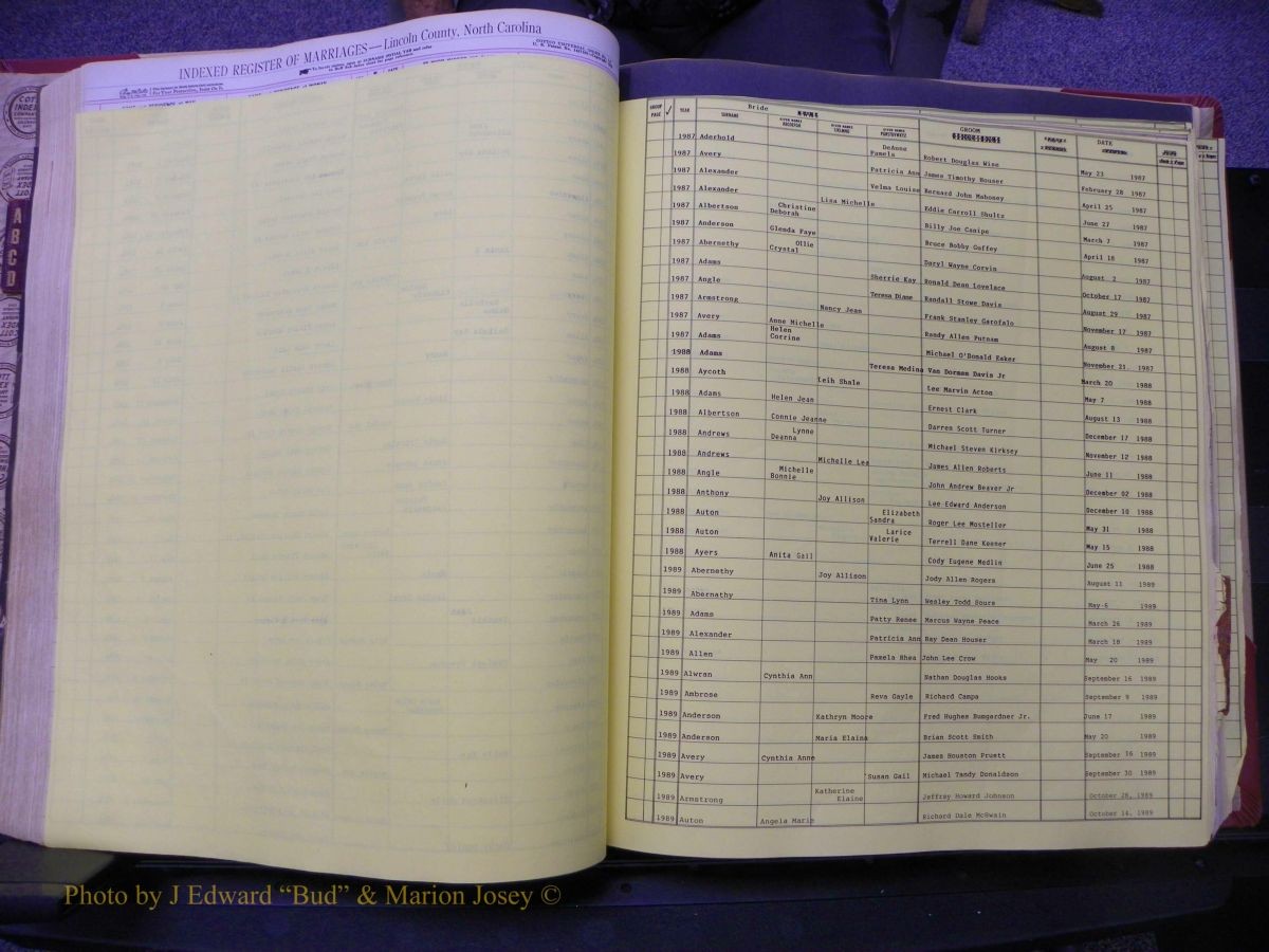 Lincoln Marriages, A-Z, From Beginning 113.JPG