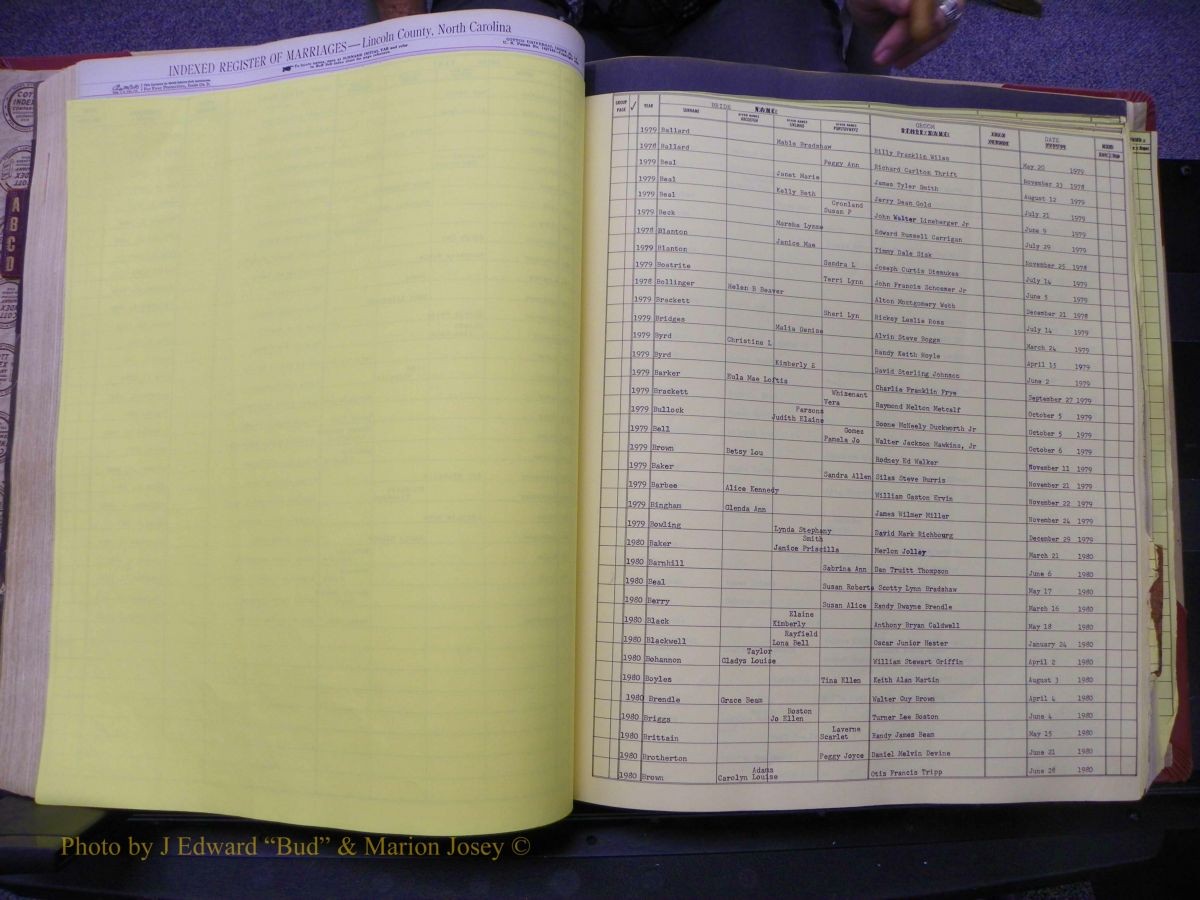 Lincoln Marriages, A-Z, From Beginning 116.JPG