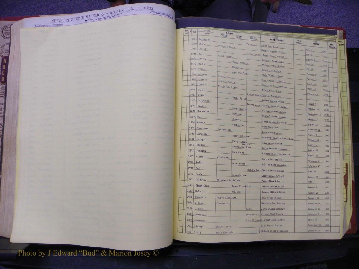 Lincoln Marriages, A-Z, From Beginning 128.JPG