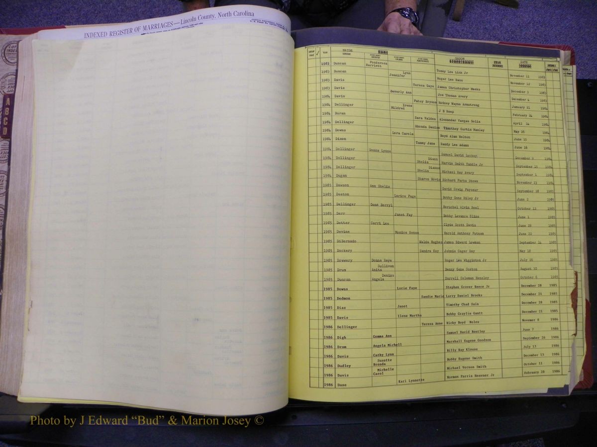 Lincoln Marriages, A-Z, From Beginning 138.JPG