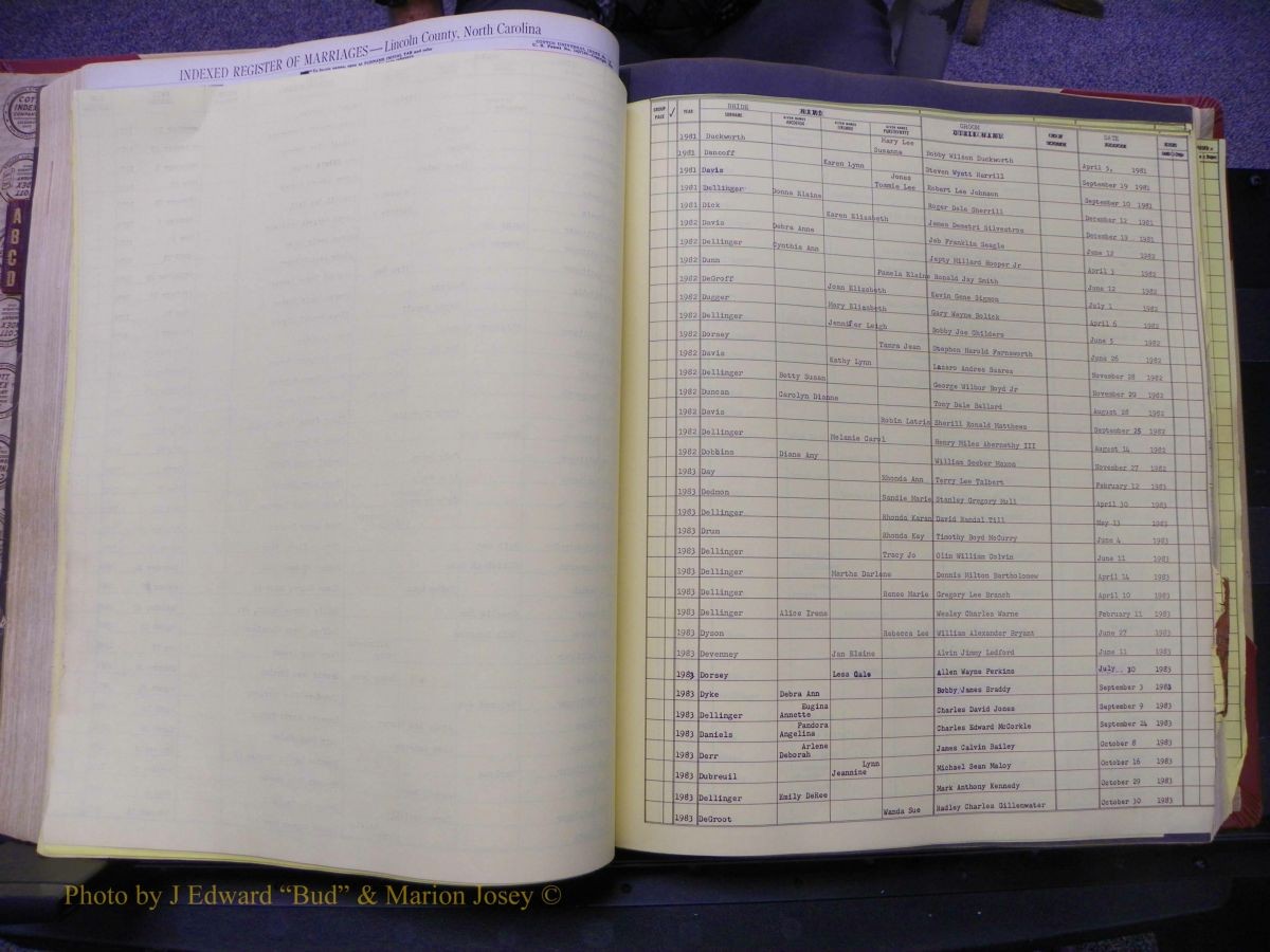 Lincoln Marriages, A-Z, From Beginning 139.JPG