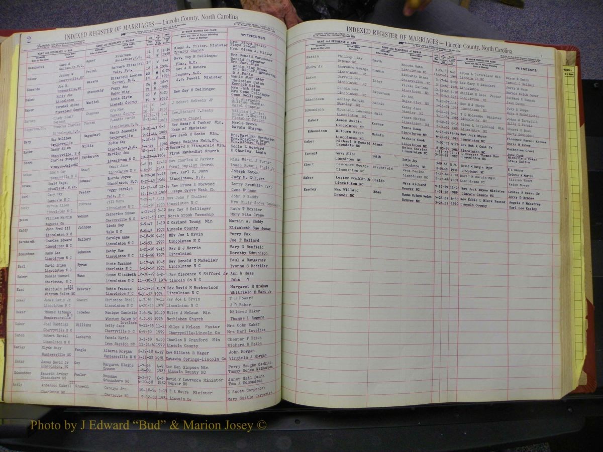 Lincoln Marriages, A-Z, From Beginning 144.JPG