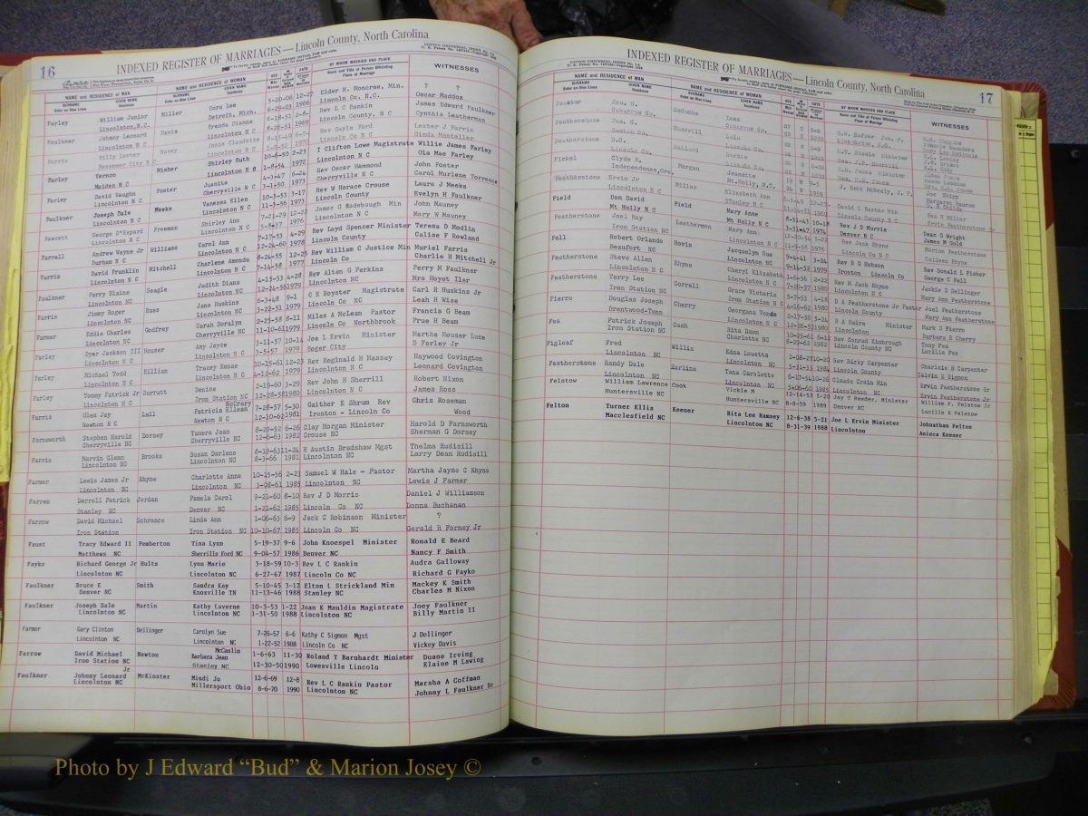 Lincoln Marriages, A-Z, From Beginning 153.JPG