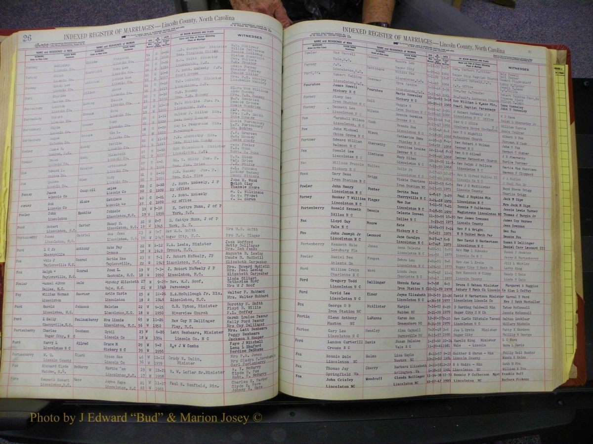 Lincoln Marriages, A-Z, From Beginning 158.JPG