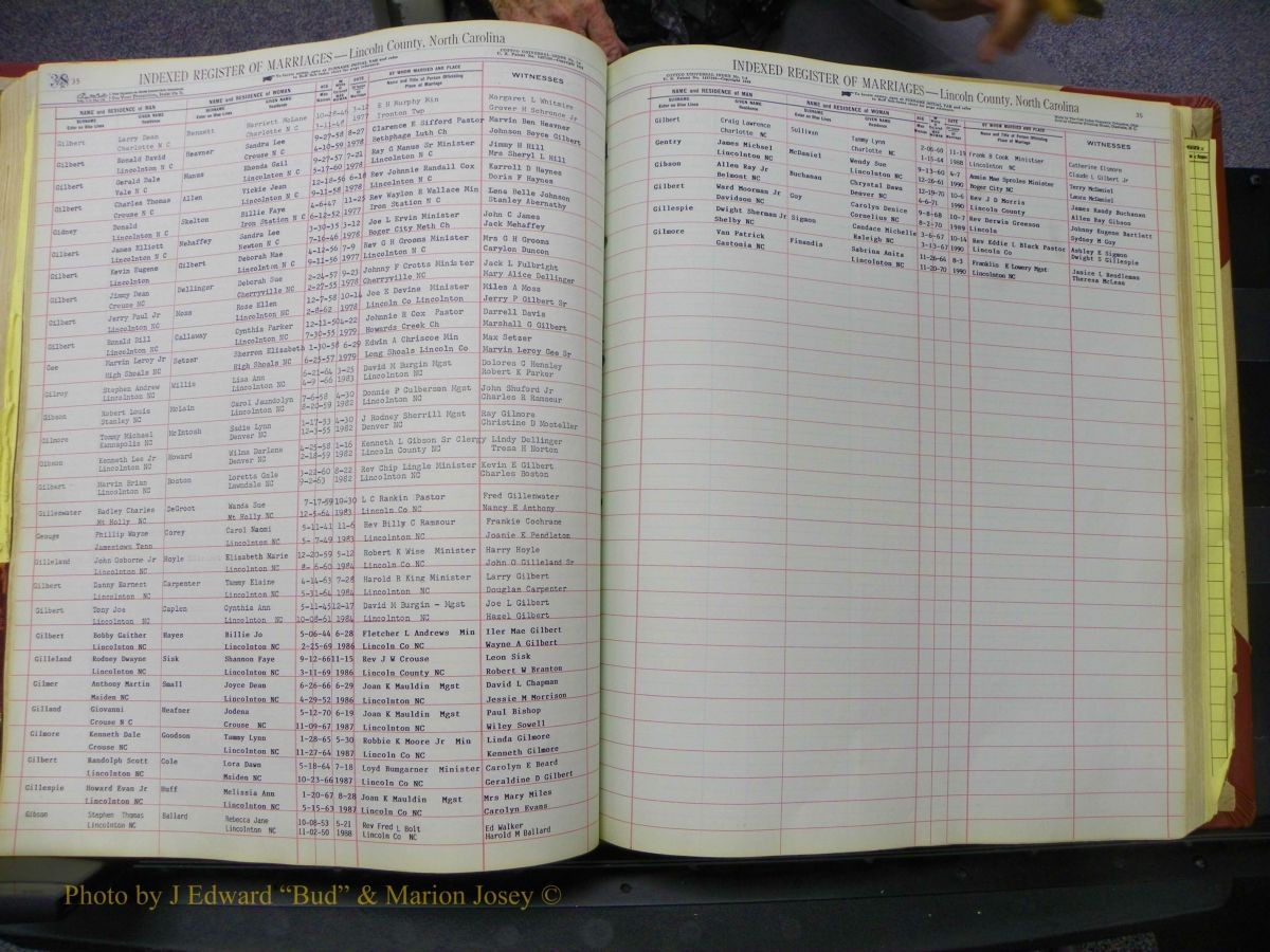 Lincoln Marriages, A-Z, From Beginning 168.JPG