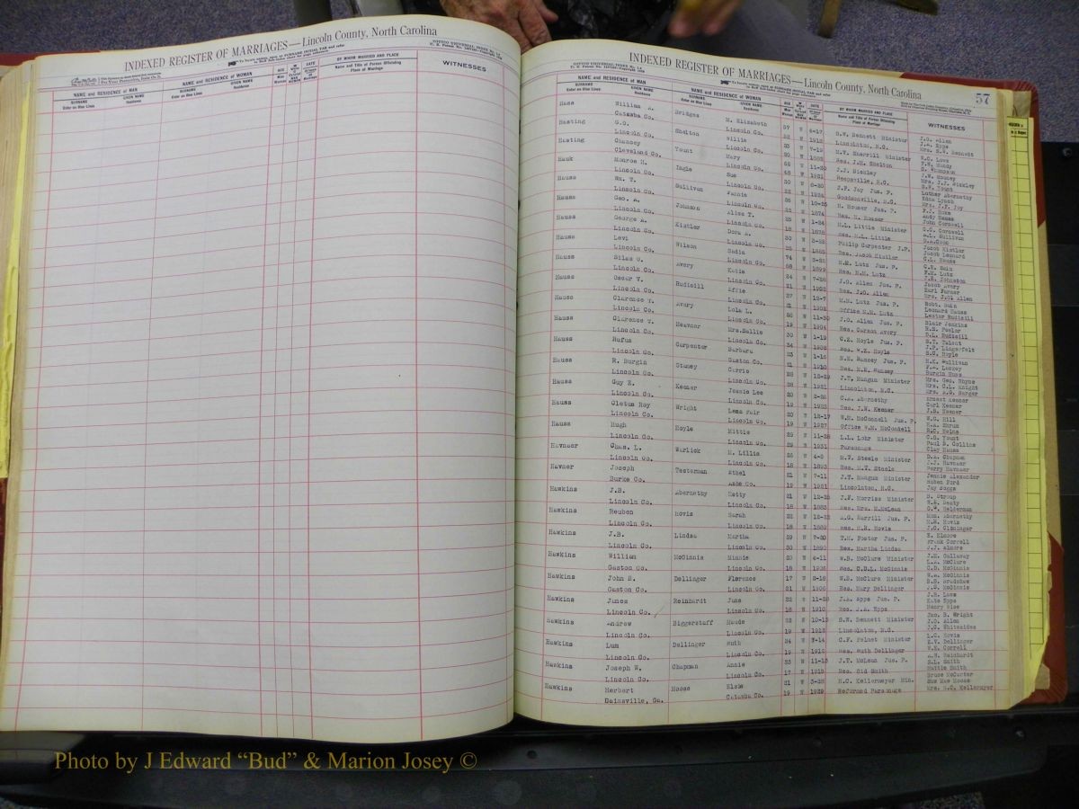 Lincoln Marriages, A-Z, From Beginning 185.JPG