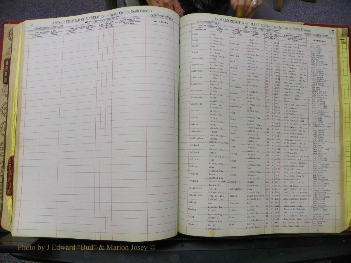 Lincoln Marriages, A-Z, From Beginning 194.JPG