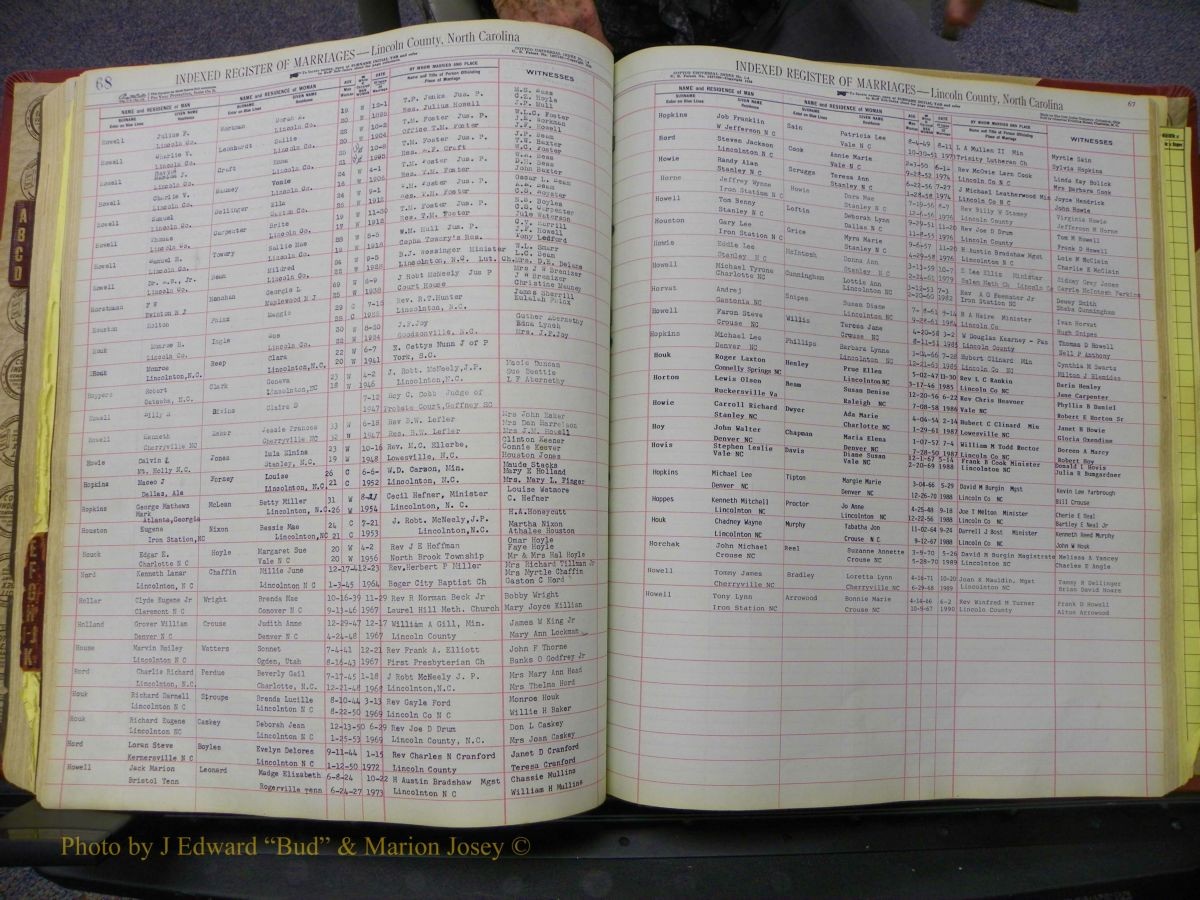 Lincoln Marriages, A-Z, From Beginning 198.JPG