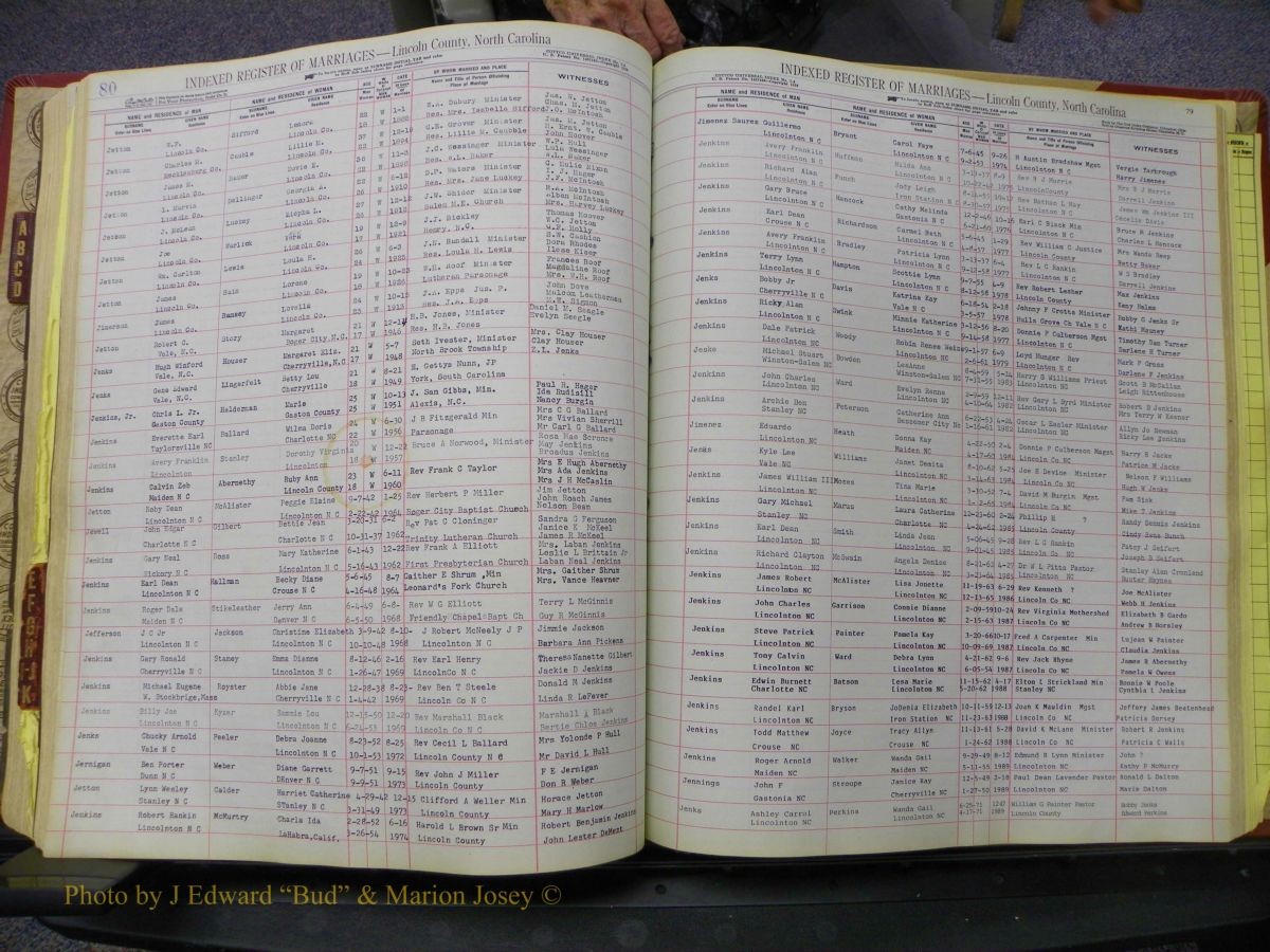 Lincoln Marriages, A-Z, From Beginning 208.JPG
