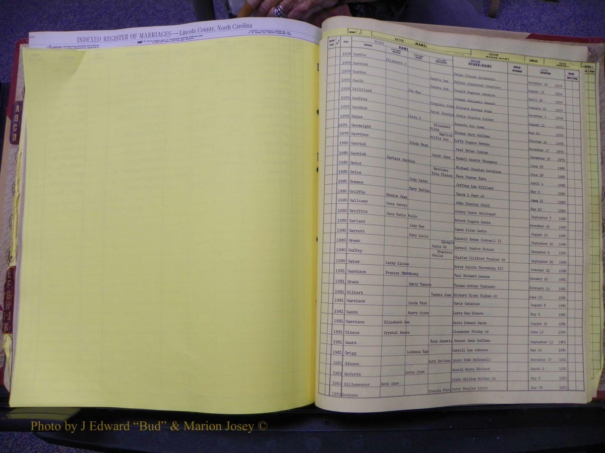 Lincoln Marriages, A-Z, From Beginning 269.JPG