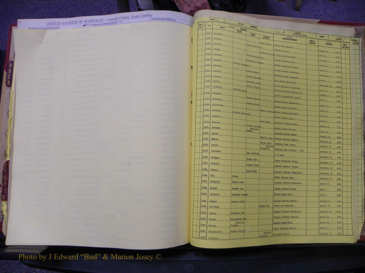 Lincoln Marriages, A-Z, From Beginning 270.JPG