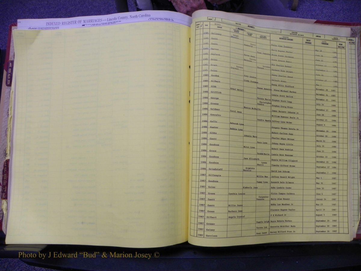 Lincoln Marriages, A-Z, From Beginning 271.JPG