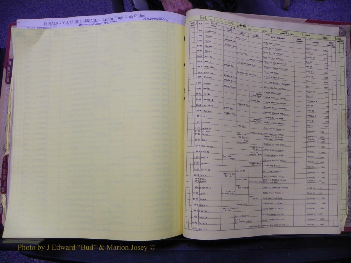 Lincoln Marriages, A-Z, From Beginning 284.JPG