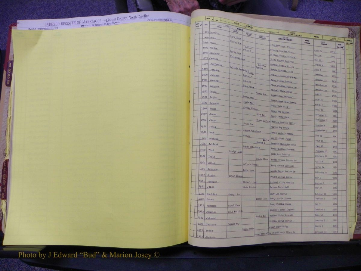 Lincoln Marriages, A-Z, From Beginning 287.JPG