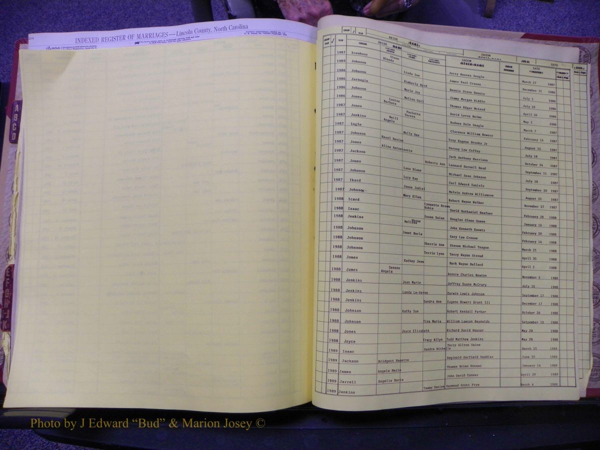 Lincoln Marriages, A-Z, From Beginning 289.JPG
