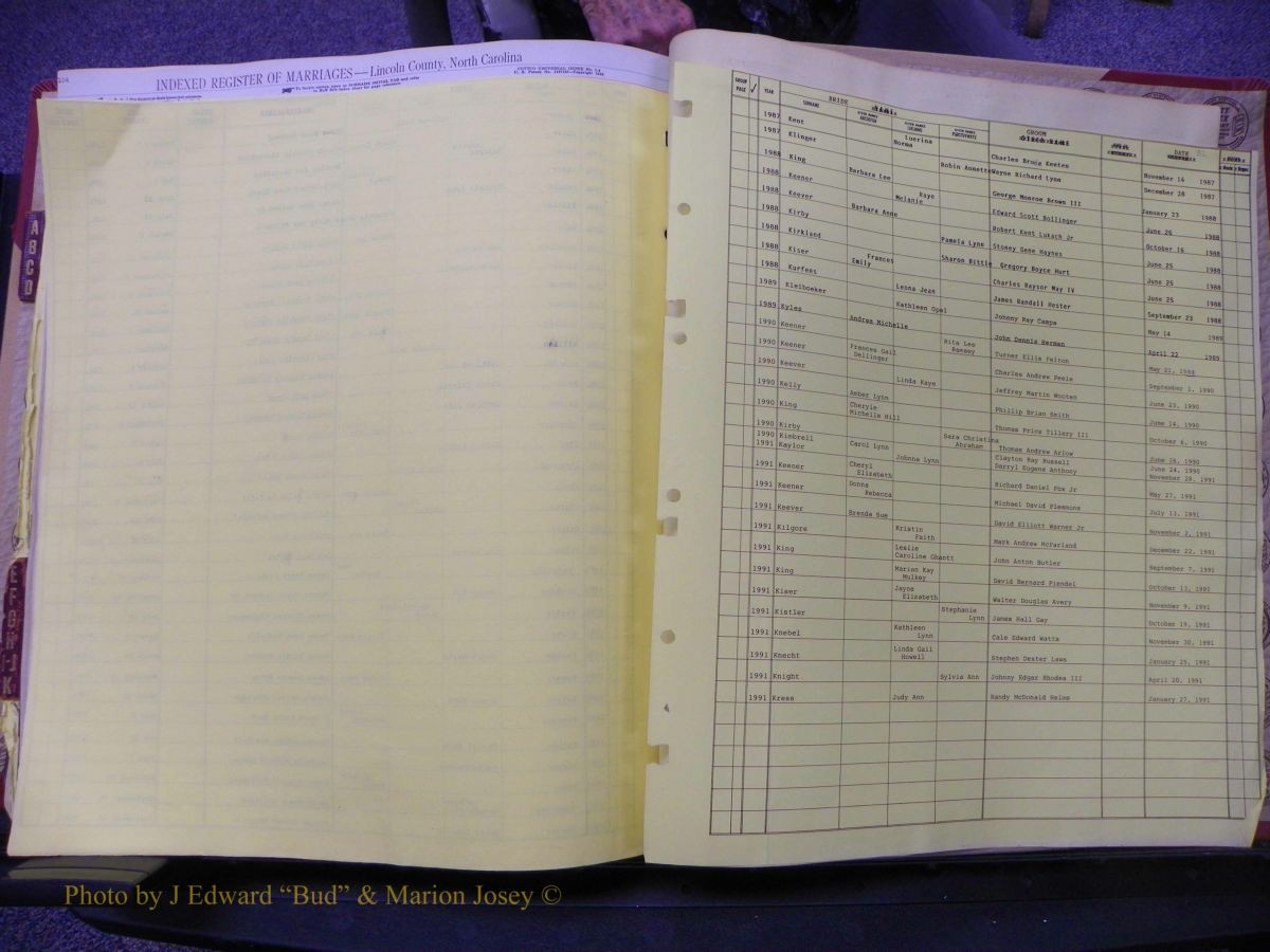 Lincoln Marriages, A-Z, From Beginning 293.JPG