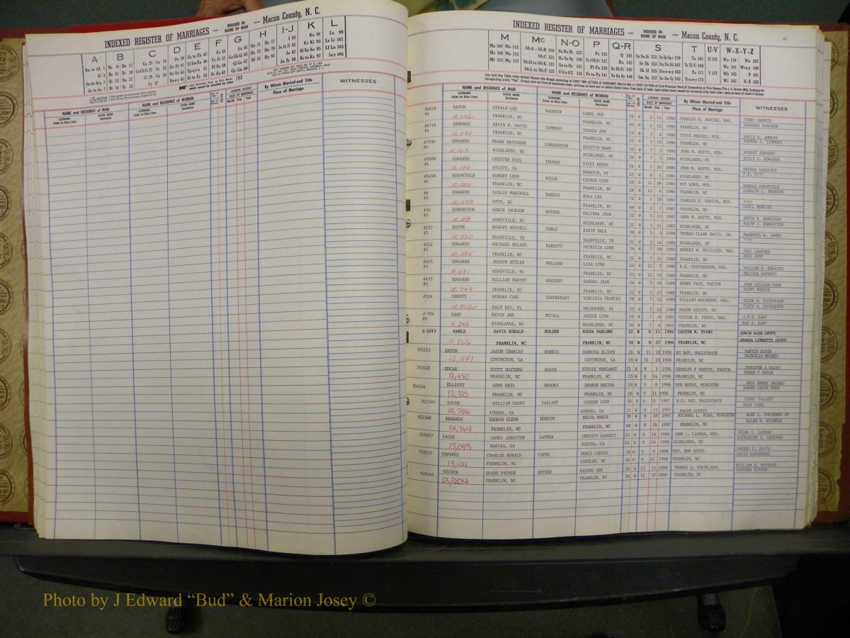 Macon Marriage Index, Male & Female 1943-1998 109.JPG
