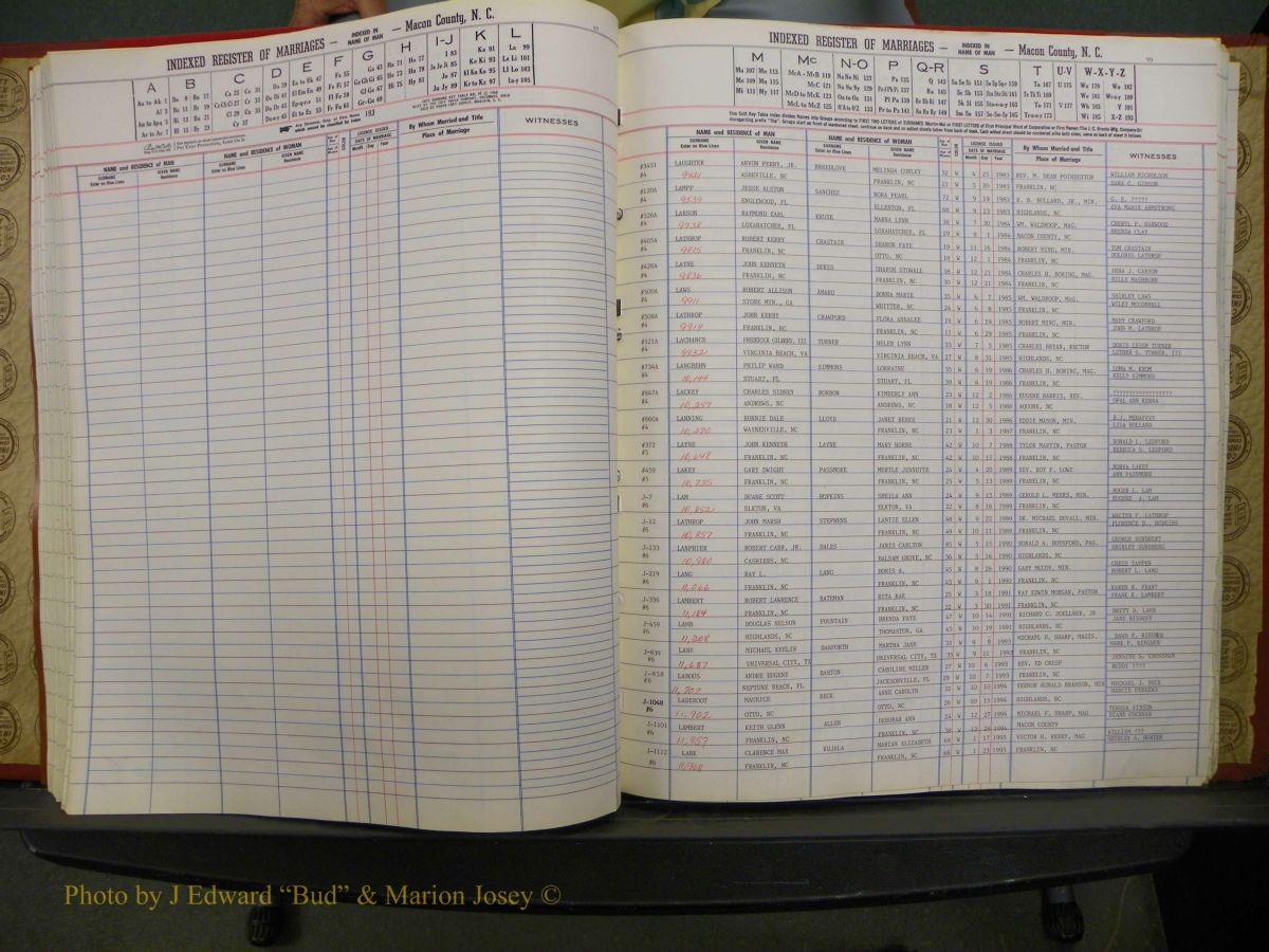 Macon Marriage Index, Male & Female 1943-1998 143.JPG