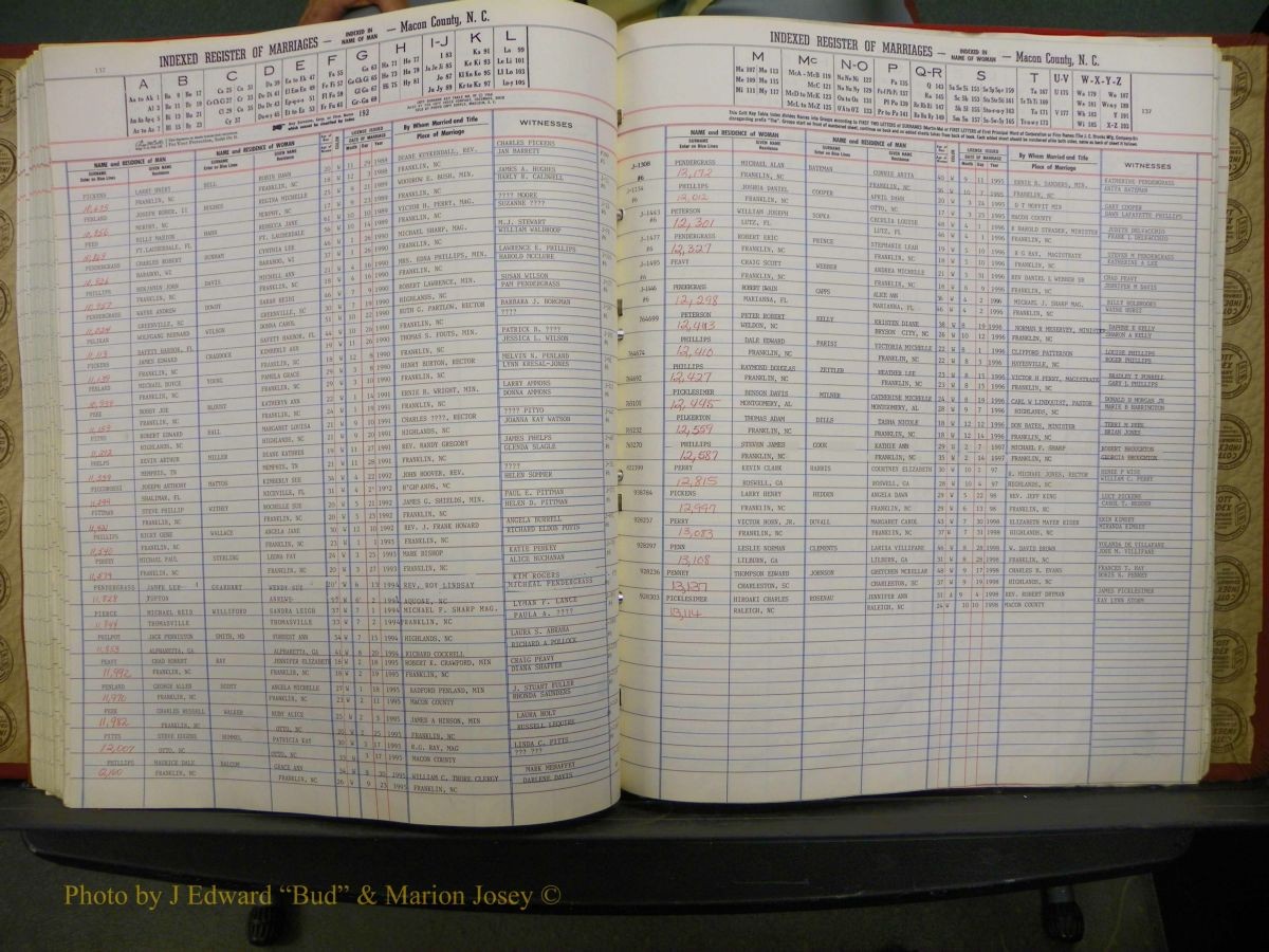 Macon Marriage Index, Male & Female 1943-1998 169.JPG