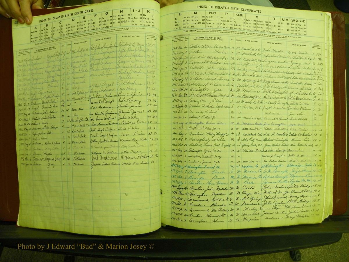 Madison Births, Delayed  + Book 1, A-K 008.JPG