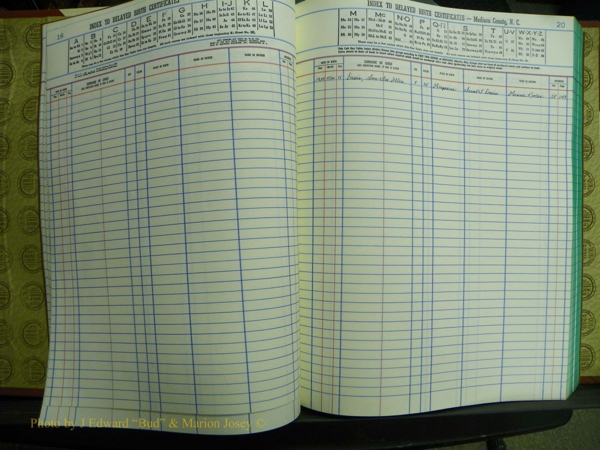 Madison Births & Deaths, Book 2, L-Z, + Delayed Book 2 372.JPG