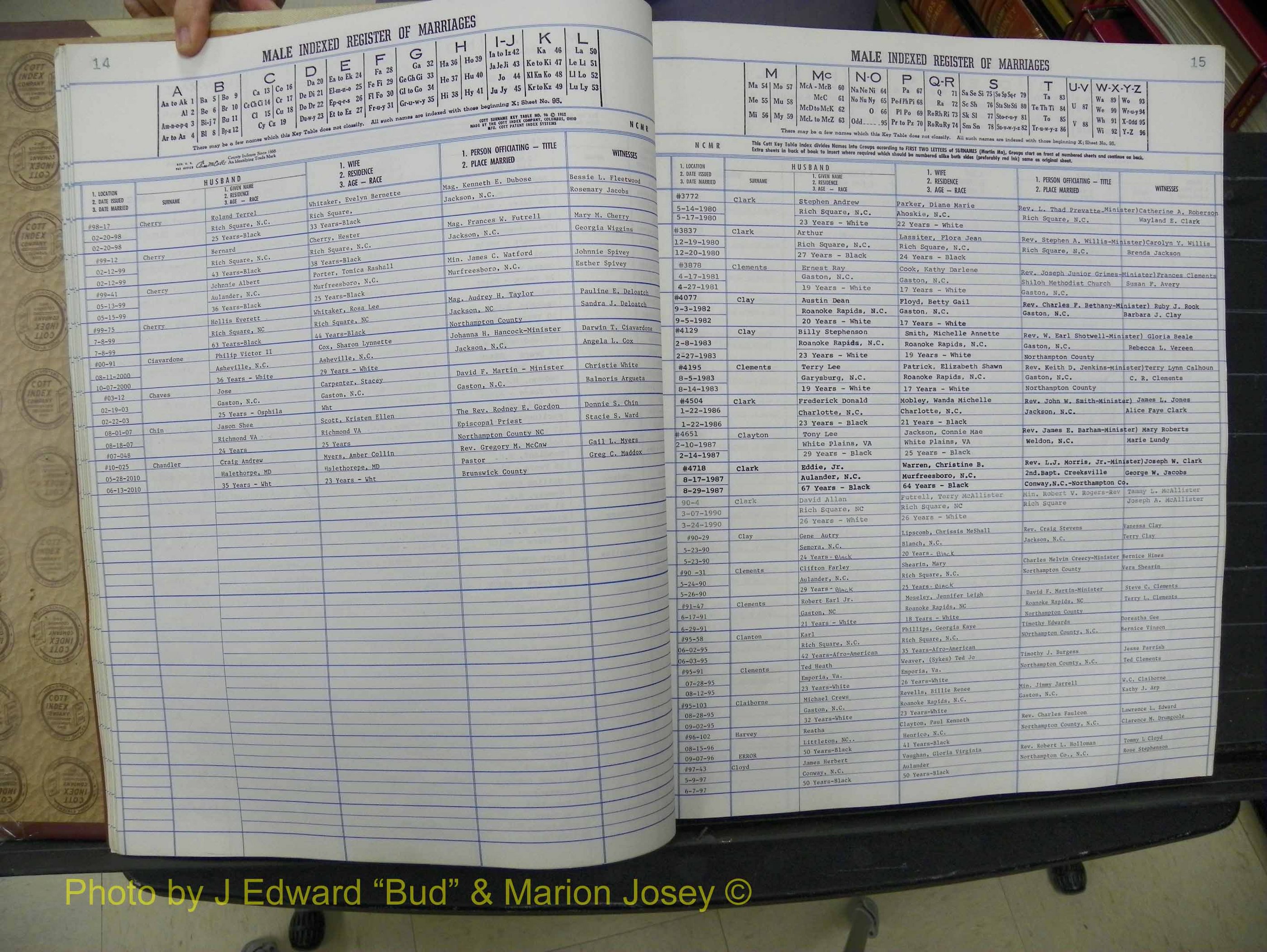 Northampton Marriages, A-Z, 1980-2009 (124).JPG