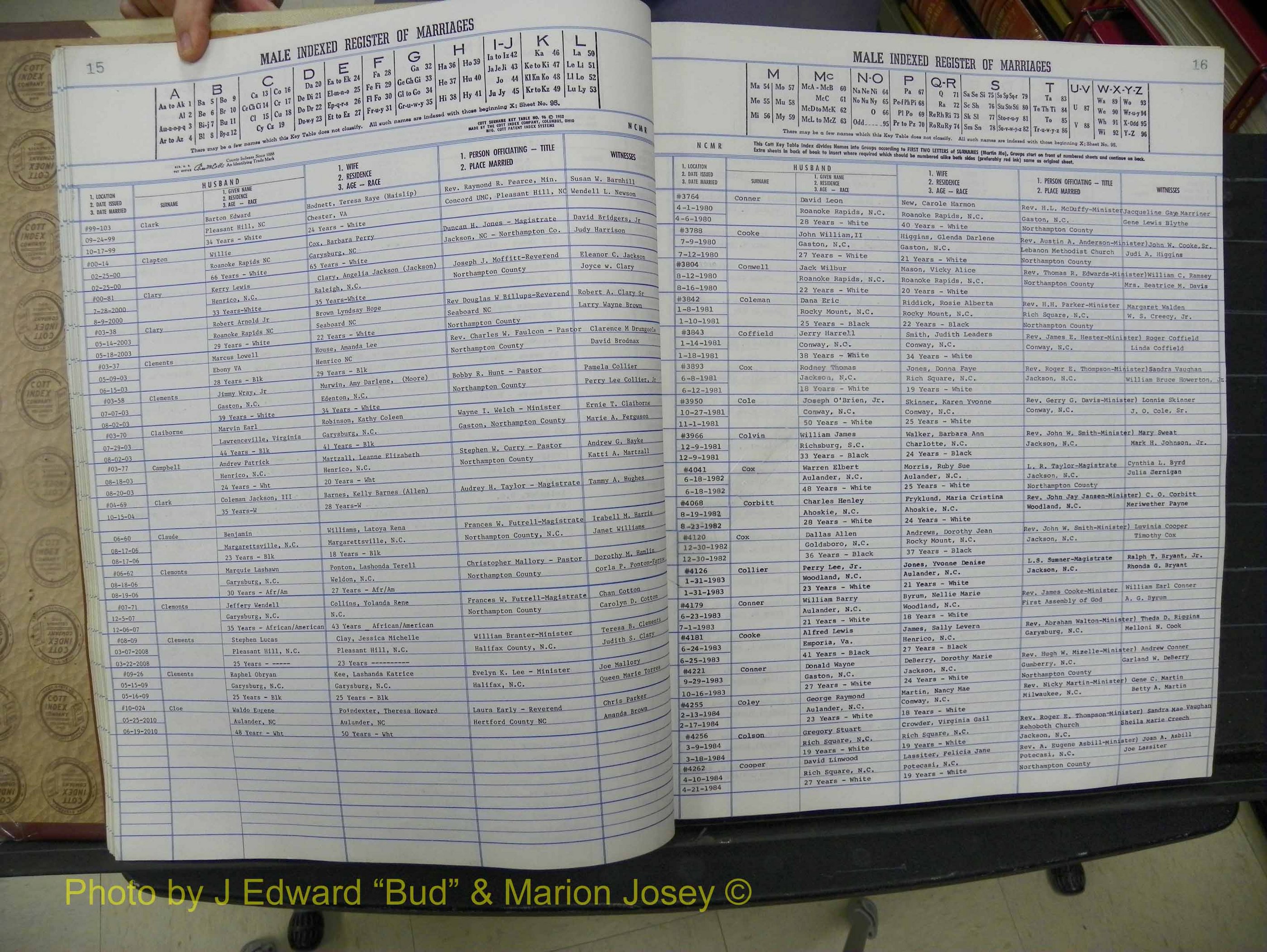Northampton Marriages, A-Z, 1980-2009 (125).JPG