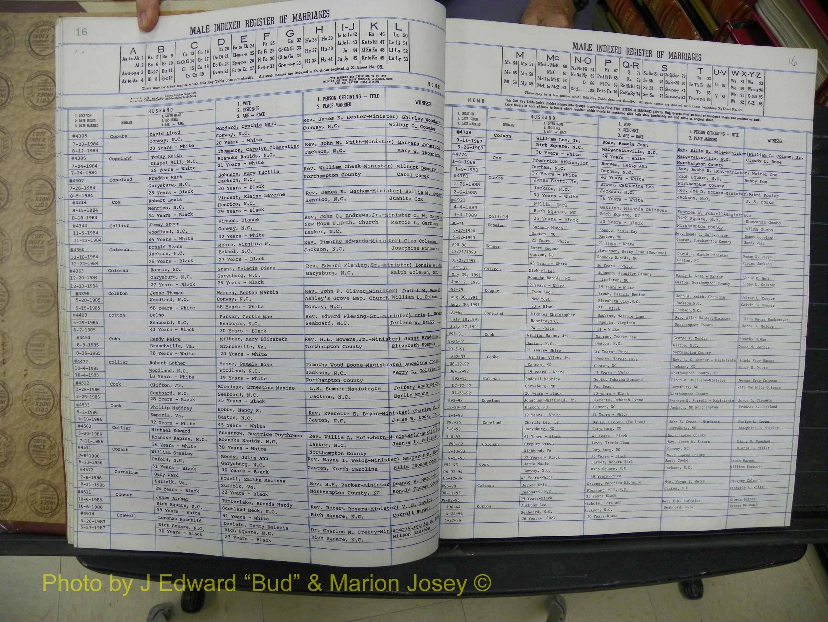 Northampton Marriages, A-Z, 1980-2009 (126).JPG