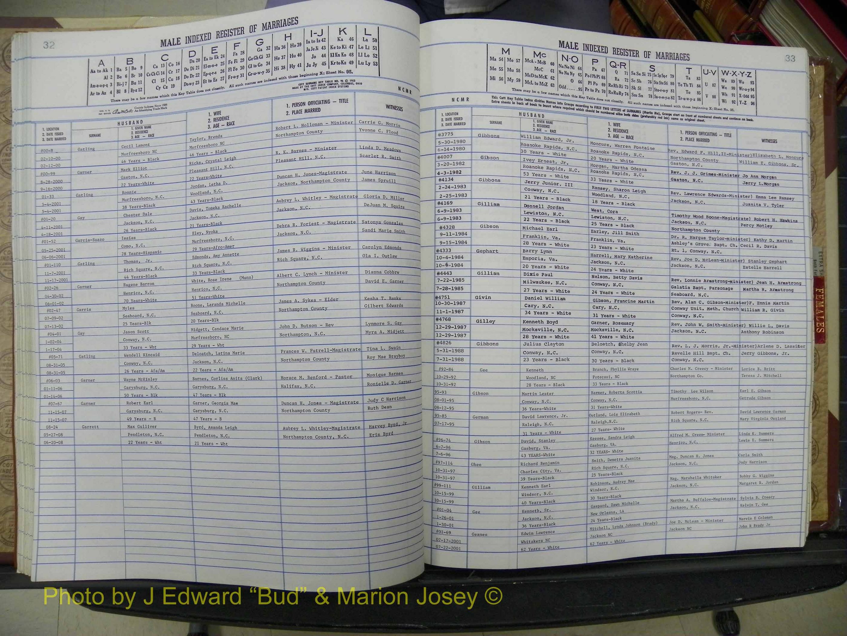 Northampton Marriages, A-Z, 1980-2009 (150).JPG