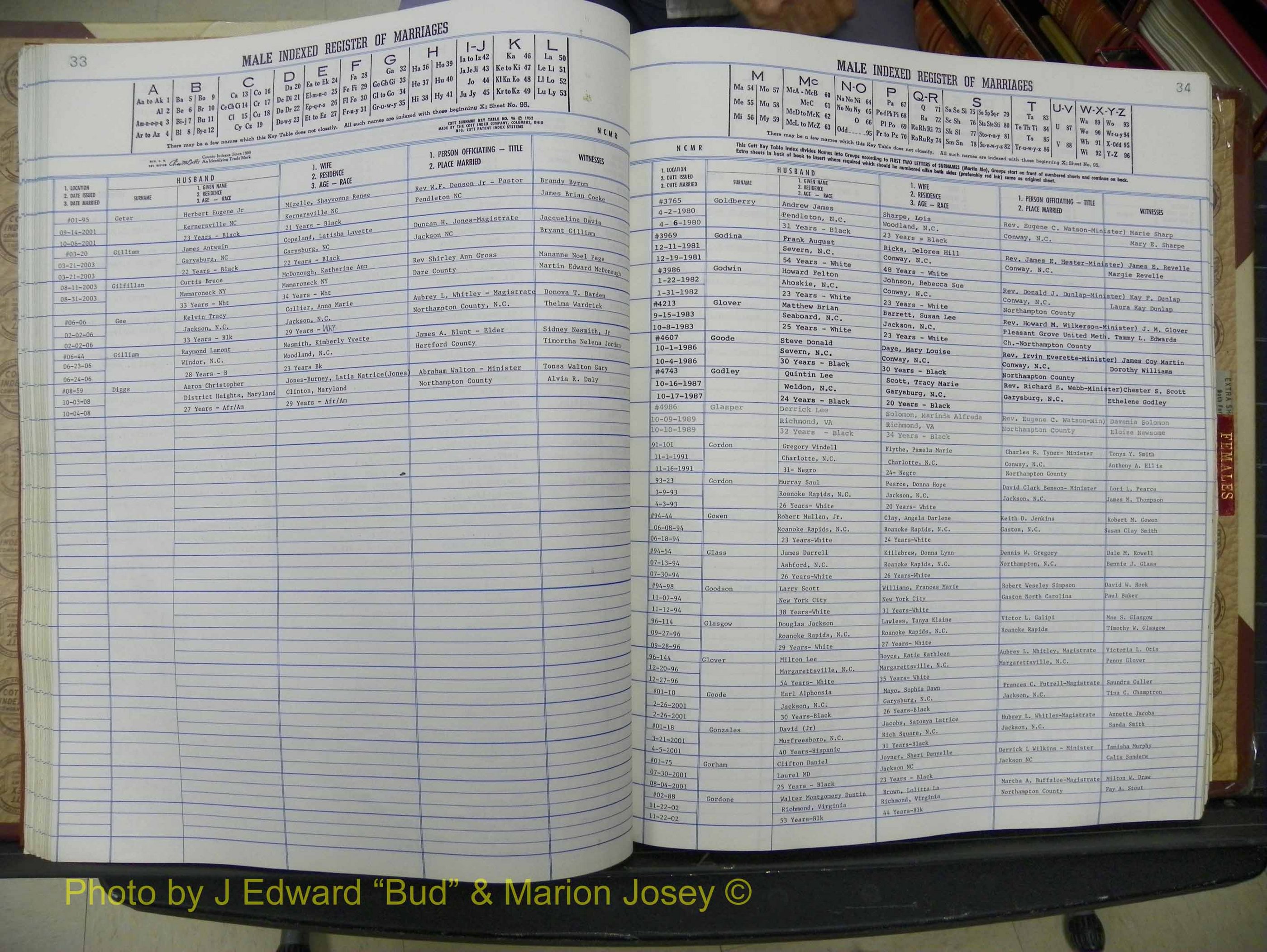 Northampton Marriages, A-Z, 1980-2009 (151).JPG