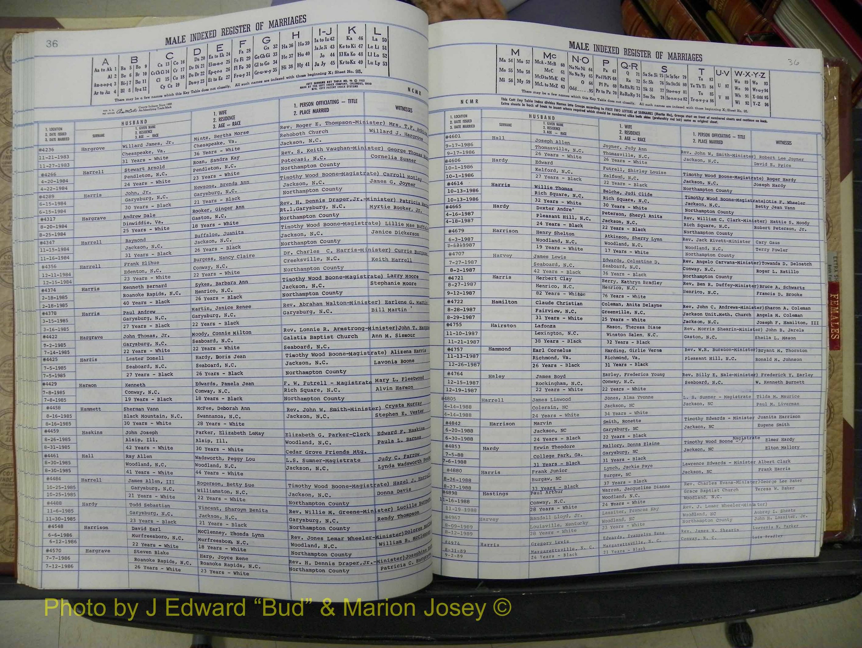 Northampton Marriages, A-Z, 1980-2009 (155).JPG