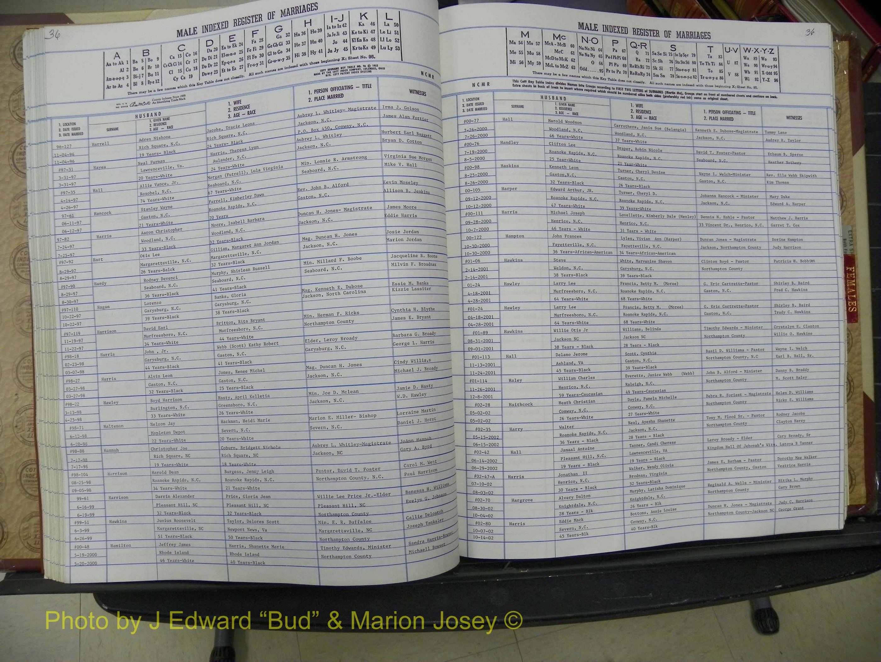 Northampton Marriages, A-Z, 1980-2009 (157).JPG