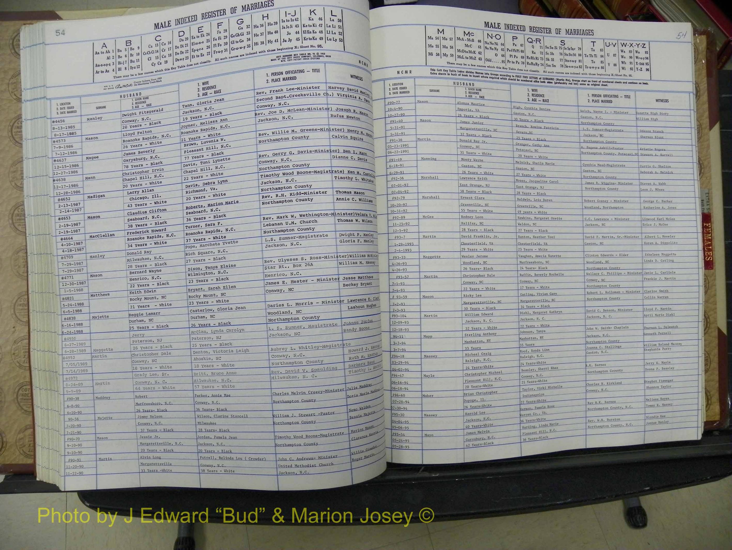 Northampton Marriages, A-Z, 1980-2009 (183).JPG