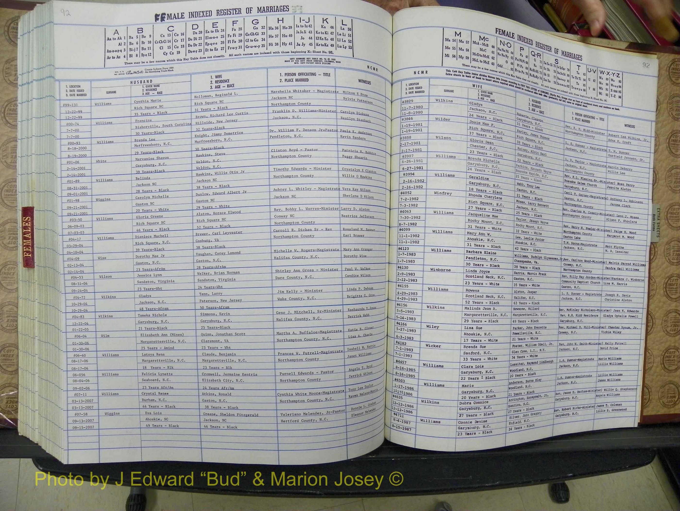 Northampton Marriages, A-Z, 1980-2009 (395).JPG