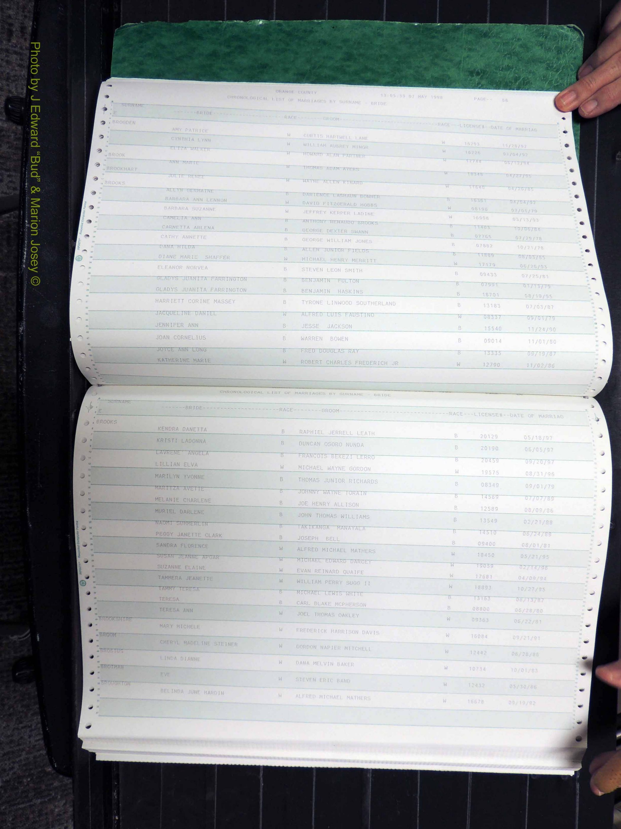 Orange Co, NC, Marriages, Female, 1978-1998 (135).JPG
