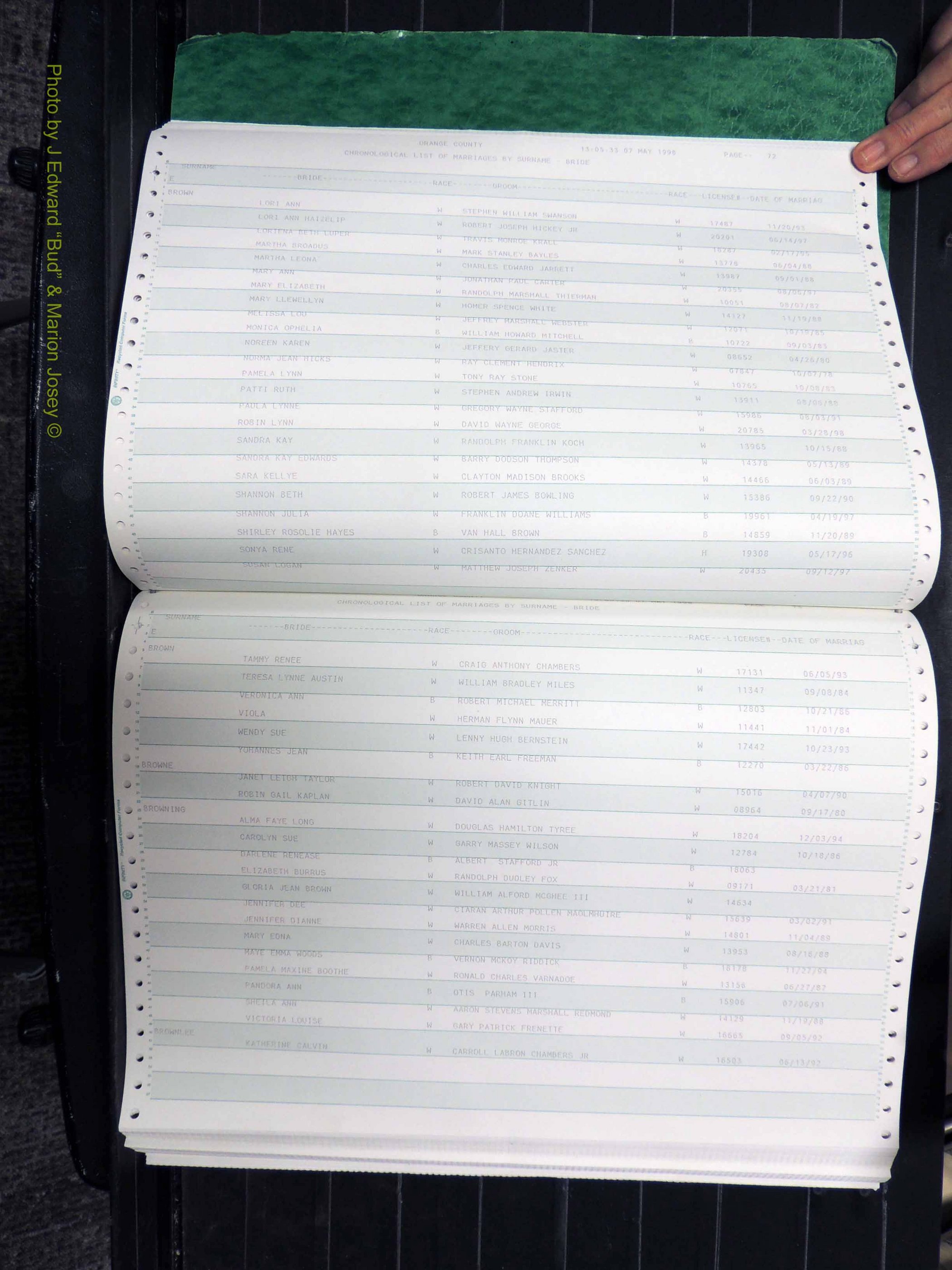 Orange Co, NC, Marriages, Female, 1978-1998 (137).JPG
