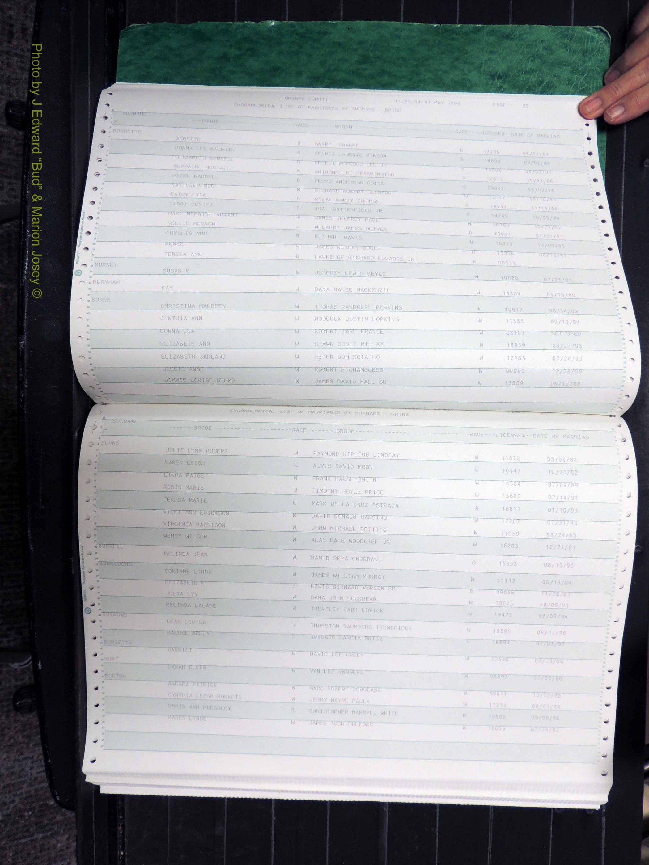 Orange Co, NC, Marriages, Female, 1978-1998 (141).JPG