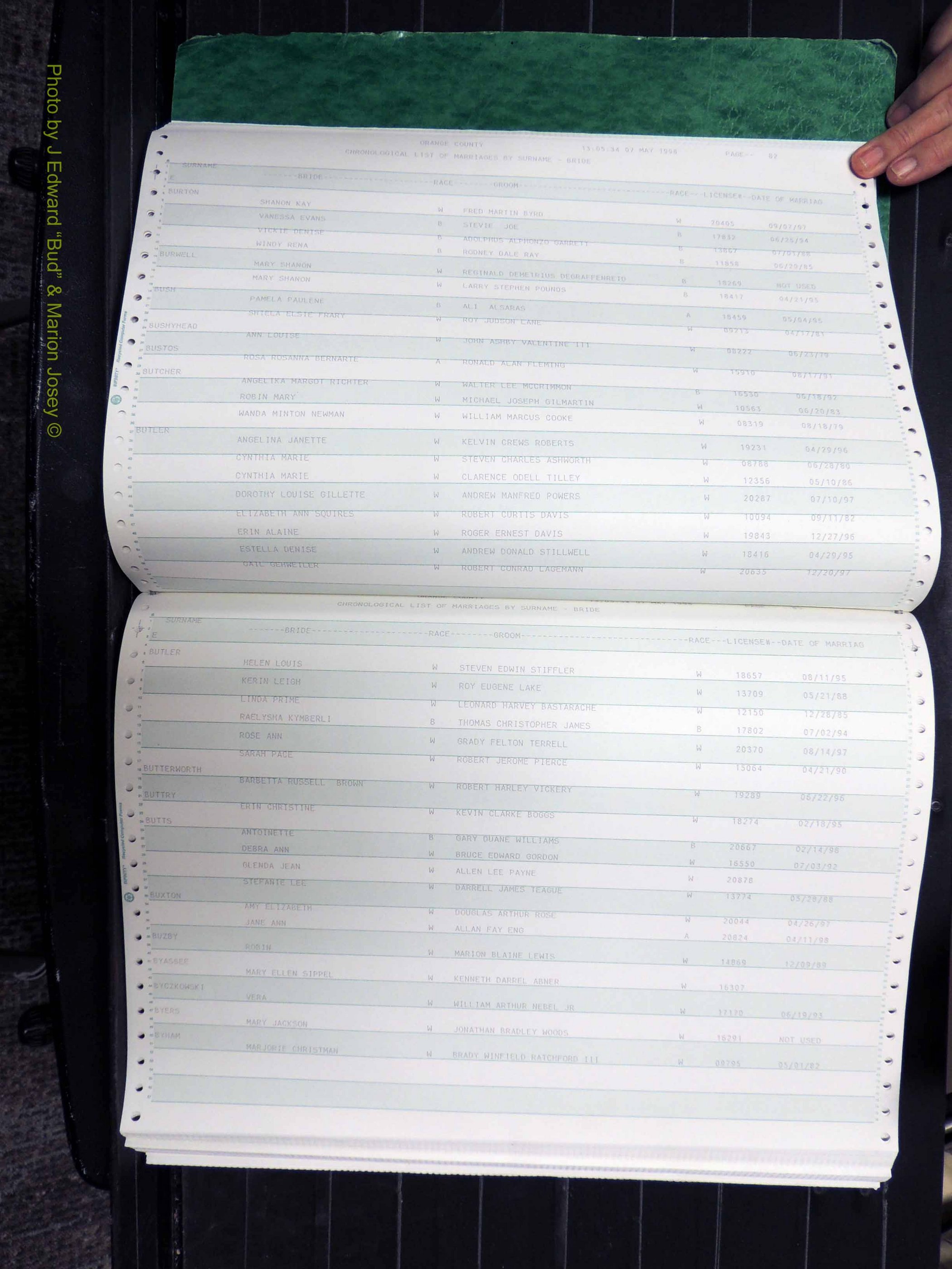 Orange Co, NC, Marriages, Female, 1978-1998 (142).JPG