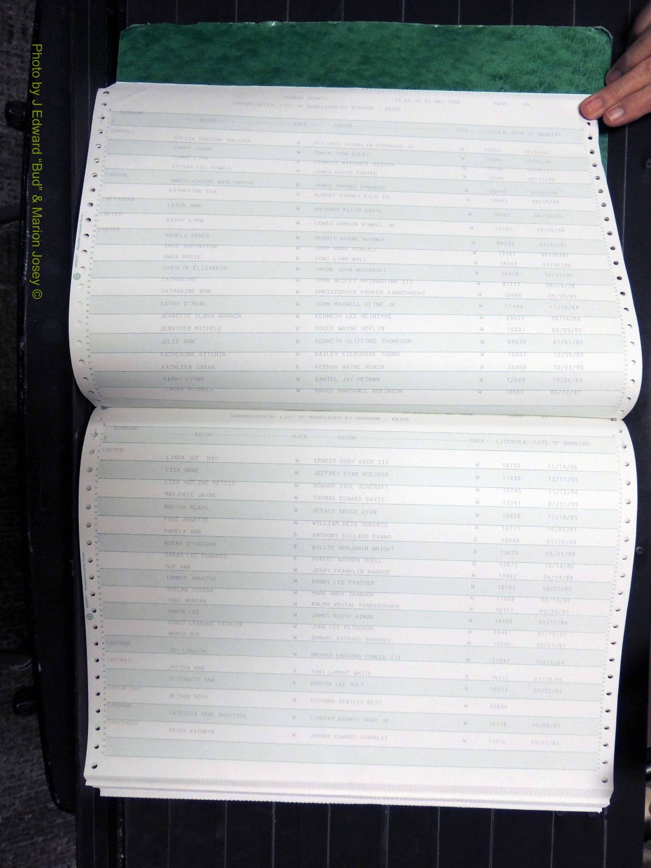 Orange Co, NC, Marriages, Female, 1978-1998 (148).JPG
