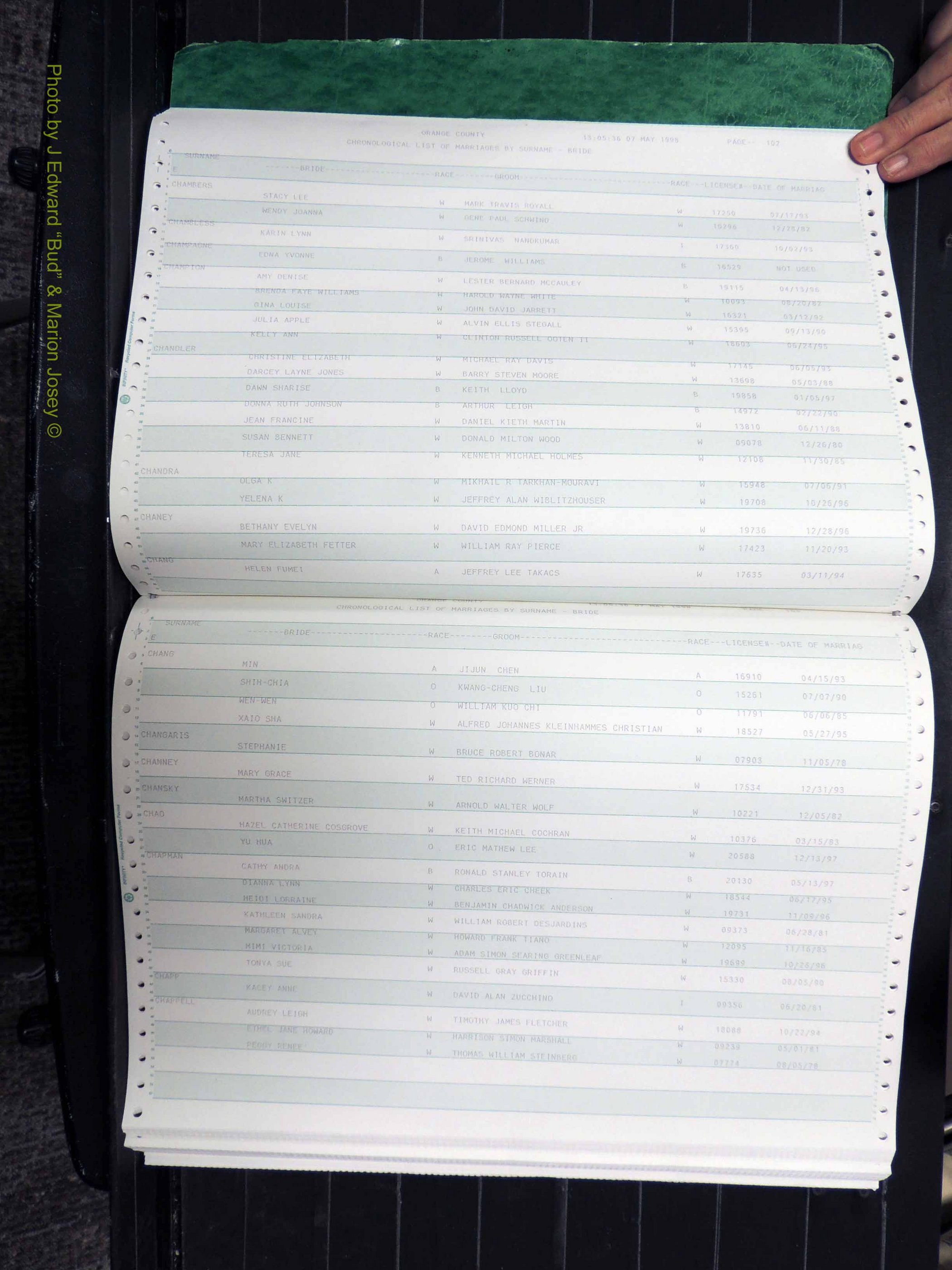 Orange Co, NC, Marriages, Female, 1978-1998 (152).JPG