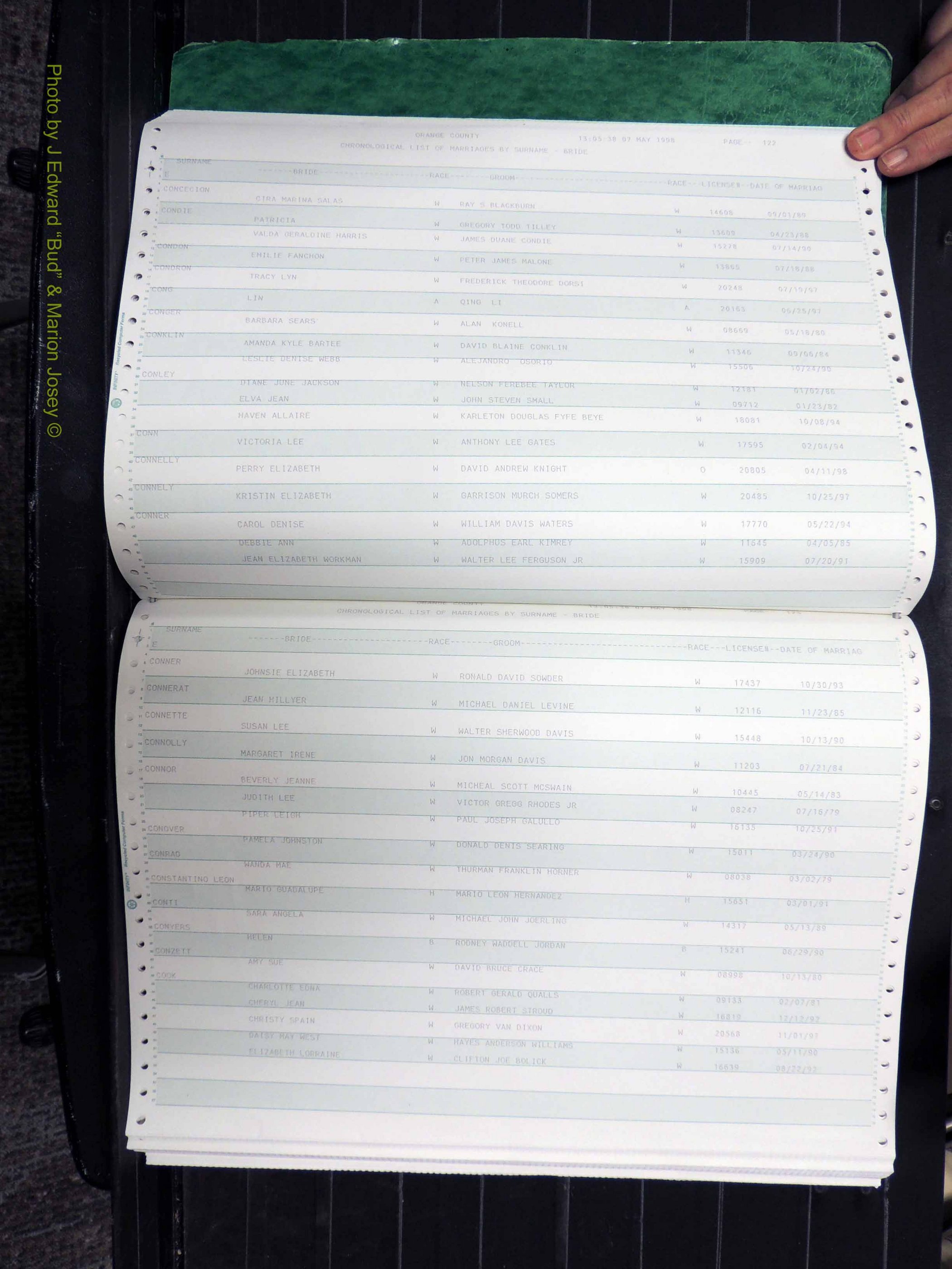 Orange Co, NC, Marriages, Female, 1978-1998 (162).JPG