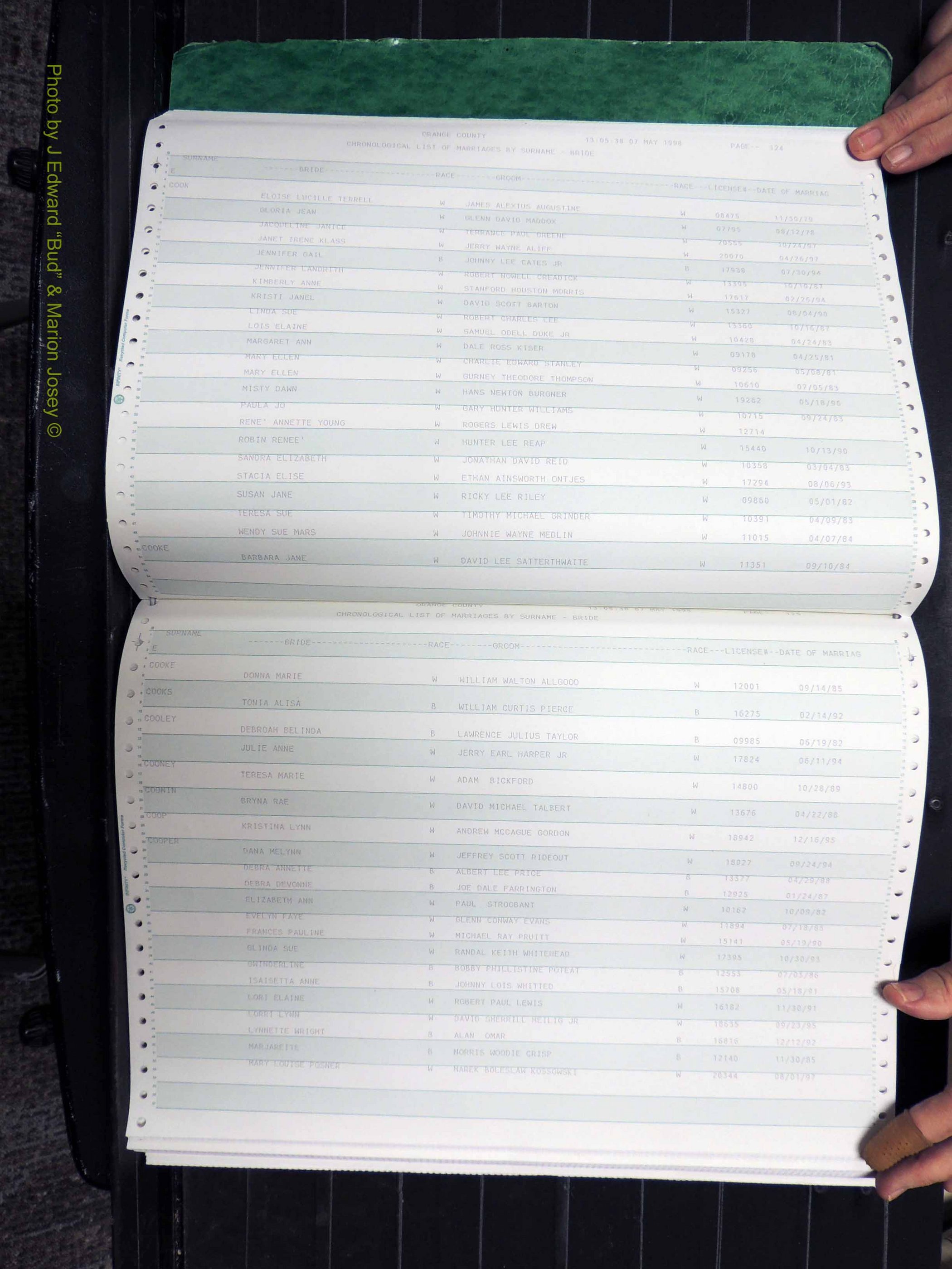 Orange Co, NC, Marriages, Female, 1978-1998 (163).JPG