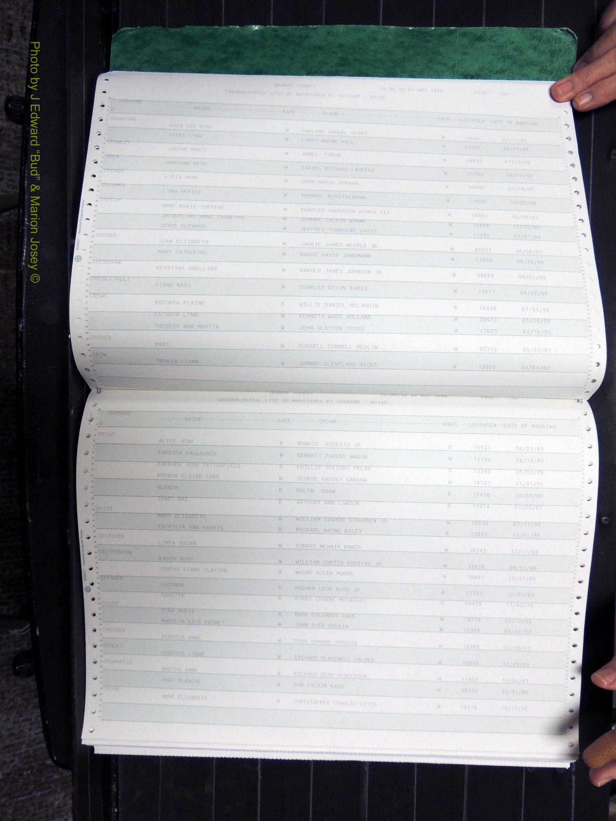 Orange Co, NC, Marriages, Female, 1978-1998 (168).JPG